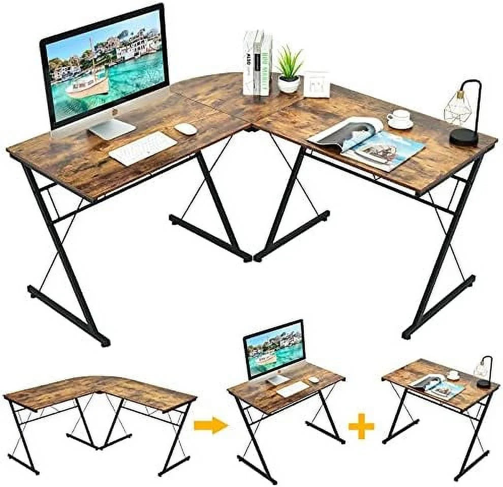 L-Shaped Black Gaming Desk T16888