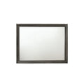 Wooden Decorative Mirror with Beveled Edges O717618