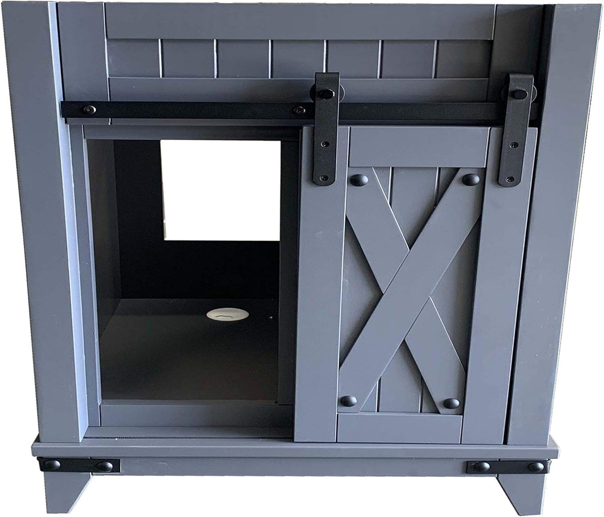 30 Grey Bathroom Vanity Cabinet with Right Drawers W8103