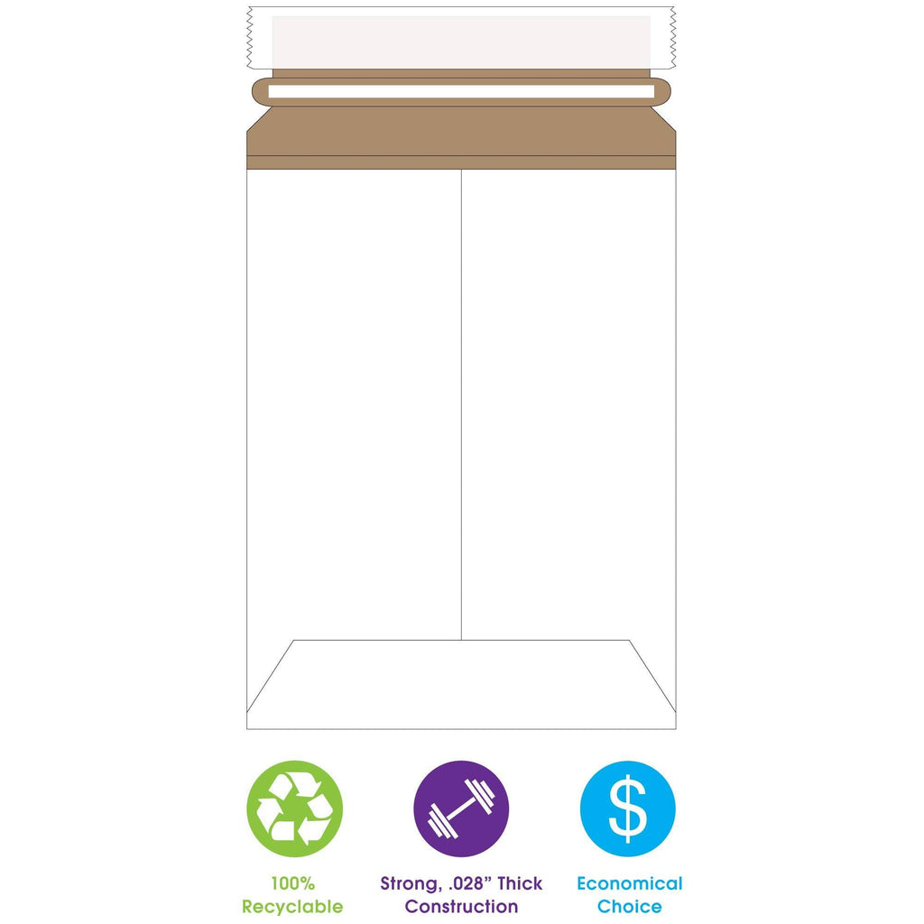 White Self-Seal Flat Mailers 100/Case Z208324