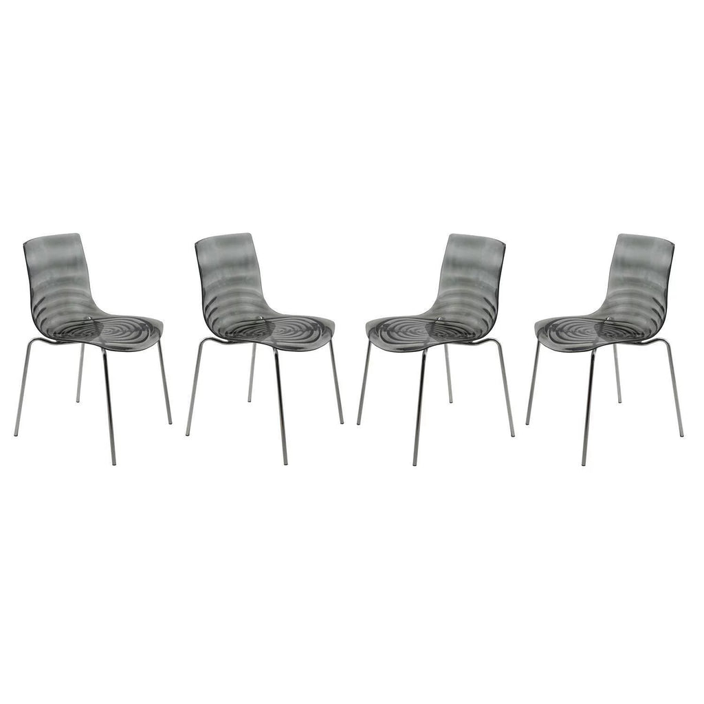 Plastic Dining Chair Set of 4 F783
