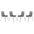 Plastic Dining Chair Set of 4 F783
