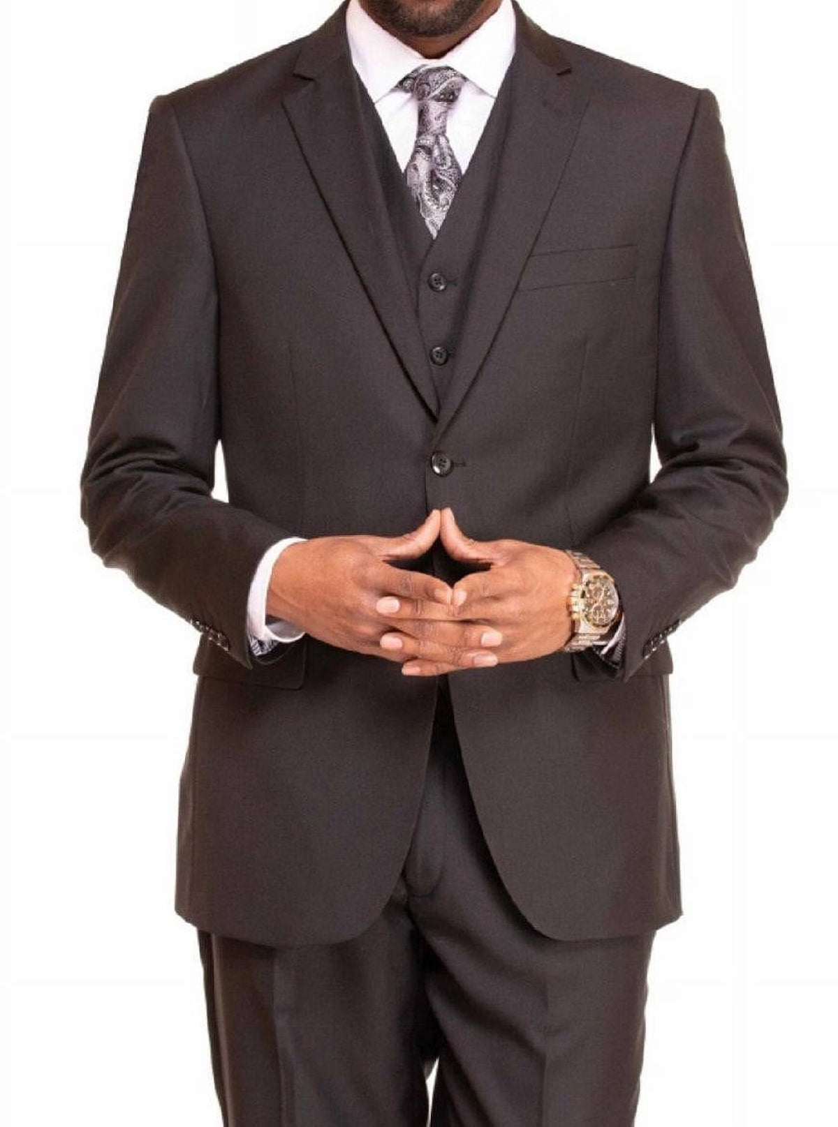 3 Piece Black Suit K511