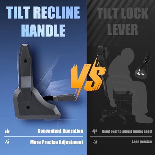 Big and Tall Gaming Chair with Footrest Ergonomic High Back Reclining Y550