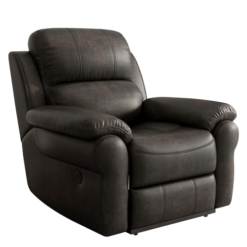 Black Fabric Power Recliner Chair with USB Ports O1449