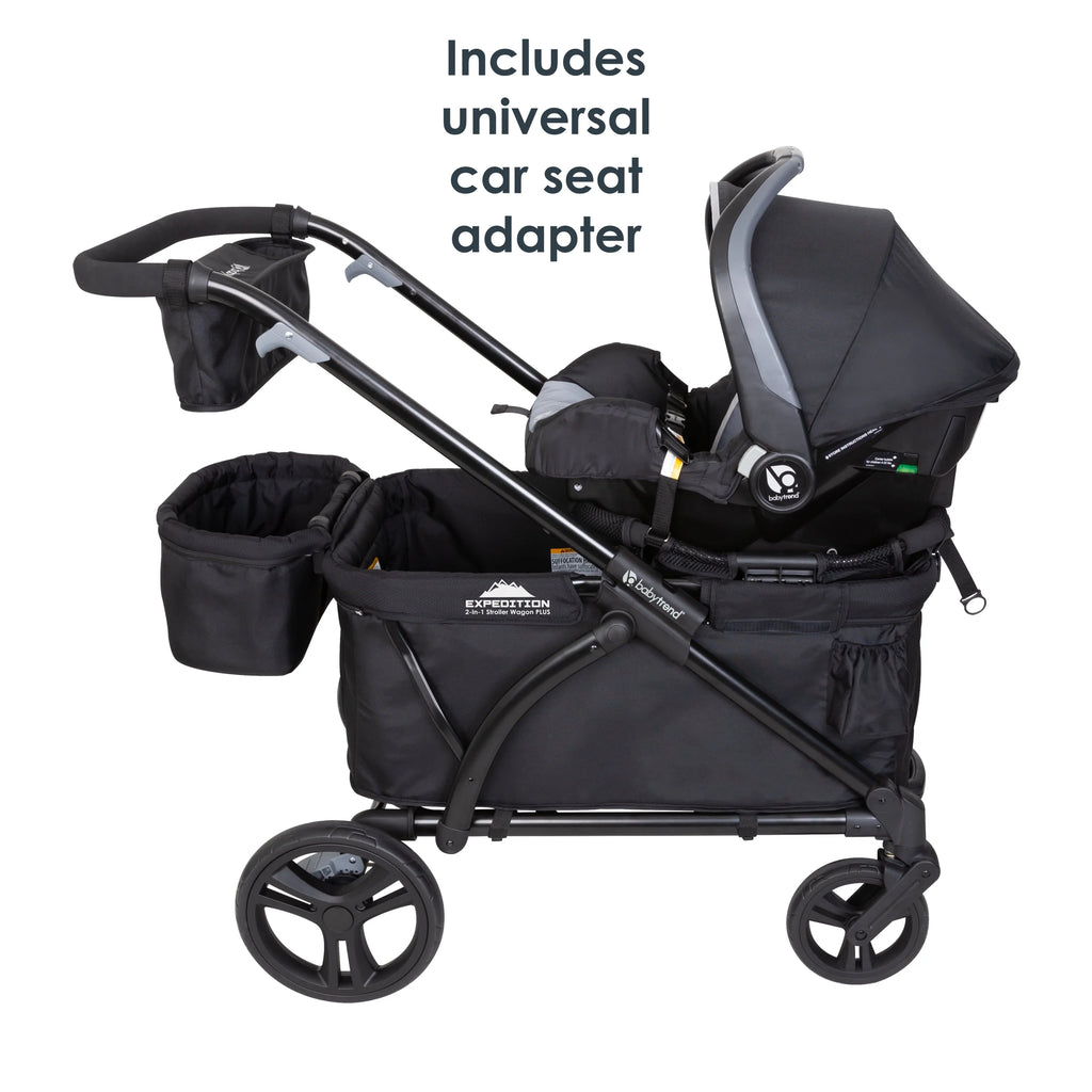 Black 2-in-1 Stroller Wagon U313