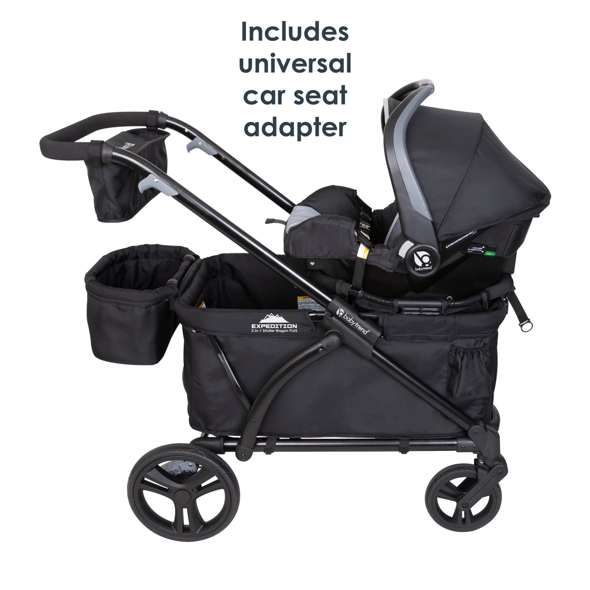 Black 2-in-1 Stroller Wagon U313