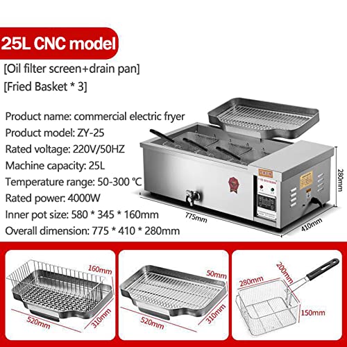 25L Stainless Steel Electric Deep Fryer D960