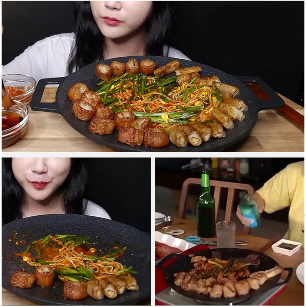 Non Stick Circular Korean Bbq Grill Pan (30cm) R4694