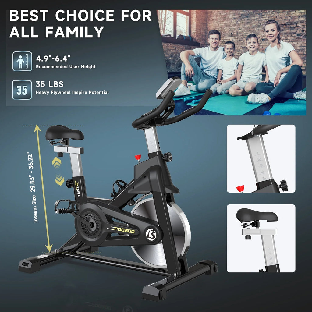 Magnetic Stationary Exercise Bike Blue P808
