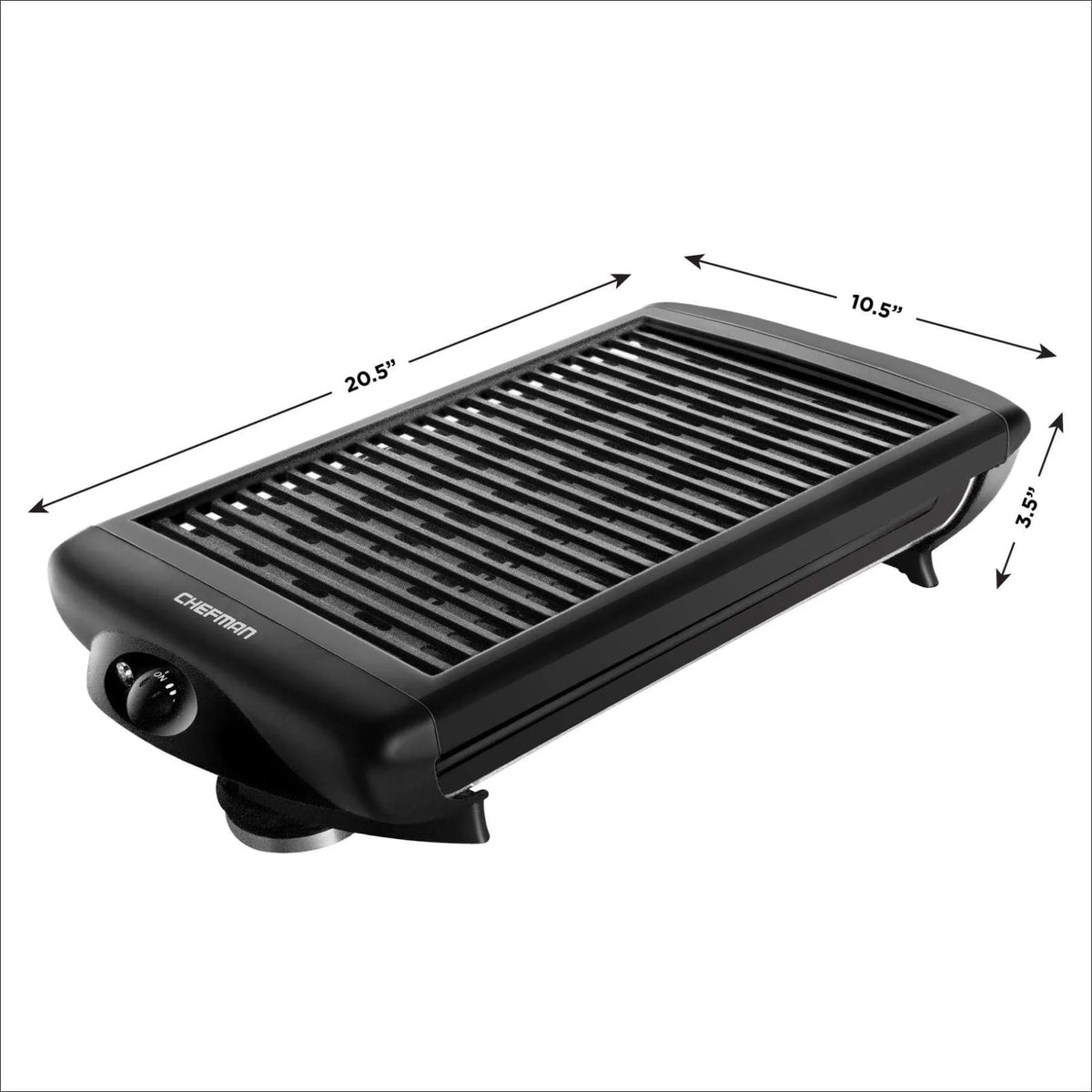 Black Electric Smokeless Indoor Grill with Non-Stick Cooking Surface I12944