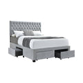 Light Grey Upholstered Full Storage Bed V88244