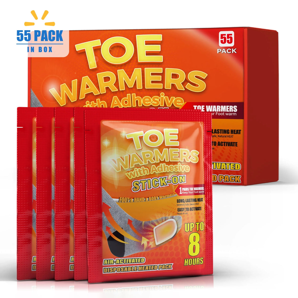55 Pack Adhesive Toe Warmers A167