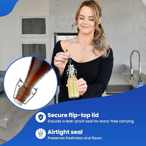 1 Liter Glass Flip Top Bottle Pack of 6 E4385