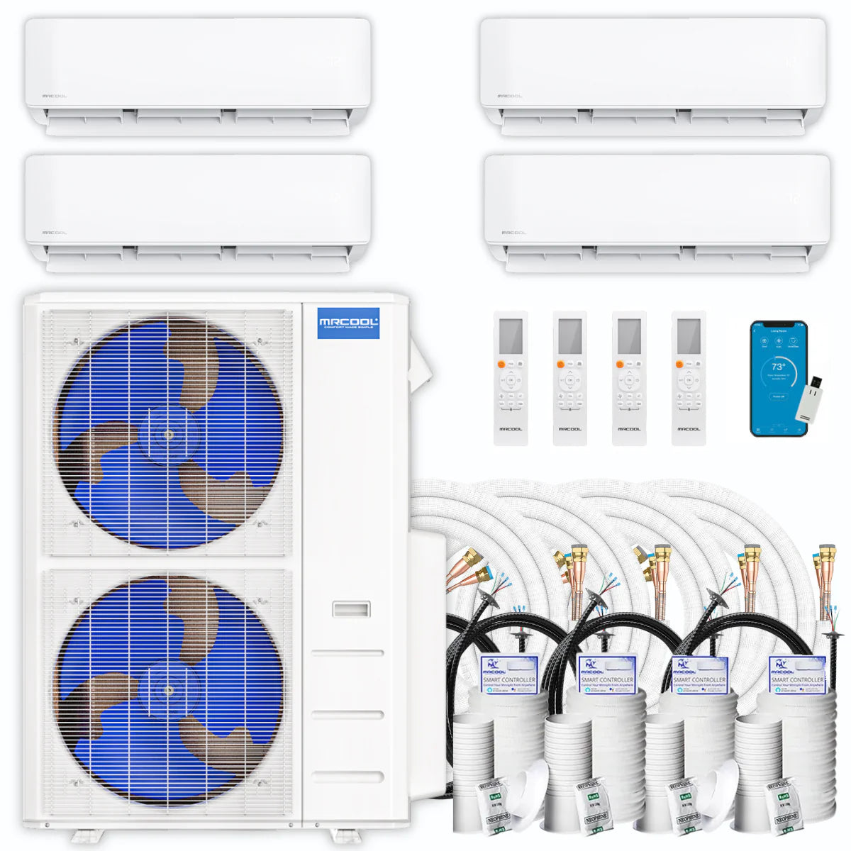 45,000 BTU 4 Zone Ductless Mini Split Air Conditioner and Heat Pump K824