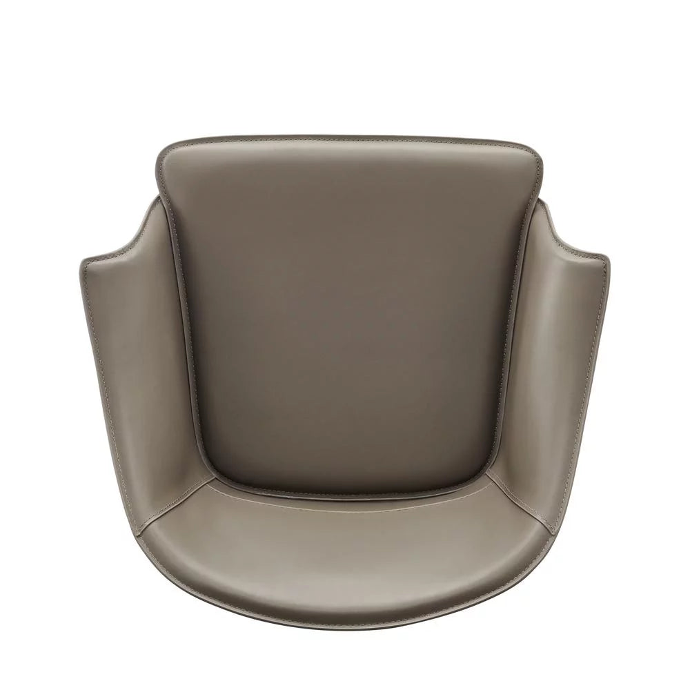 Recycled Leather Dining Arm Chair Z622