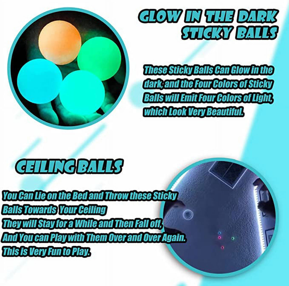 Glow in the Dark Sticky Balls Q960