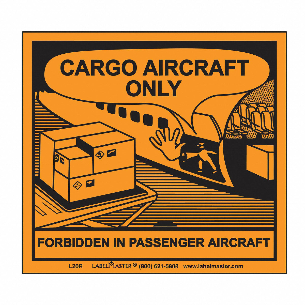 Cargo Aircraft Only Label 500 Labels P9278