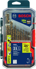 21 Pc Cobalt M42 Drill Bit Set V293