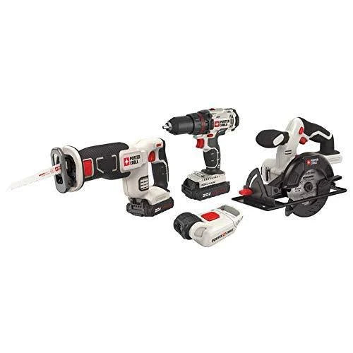 Cordless Drill Combo Kit Power Tool, 4-Tool X90274