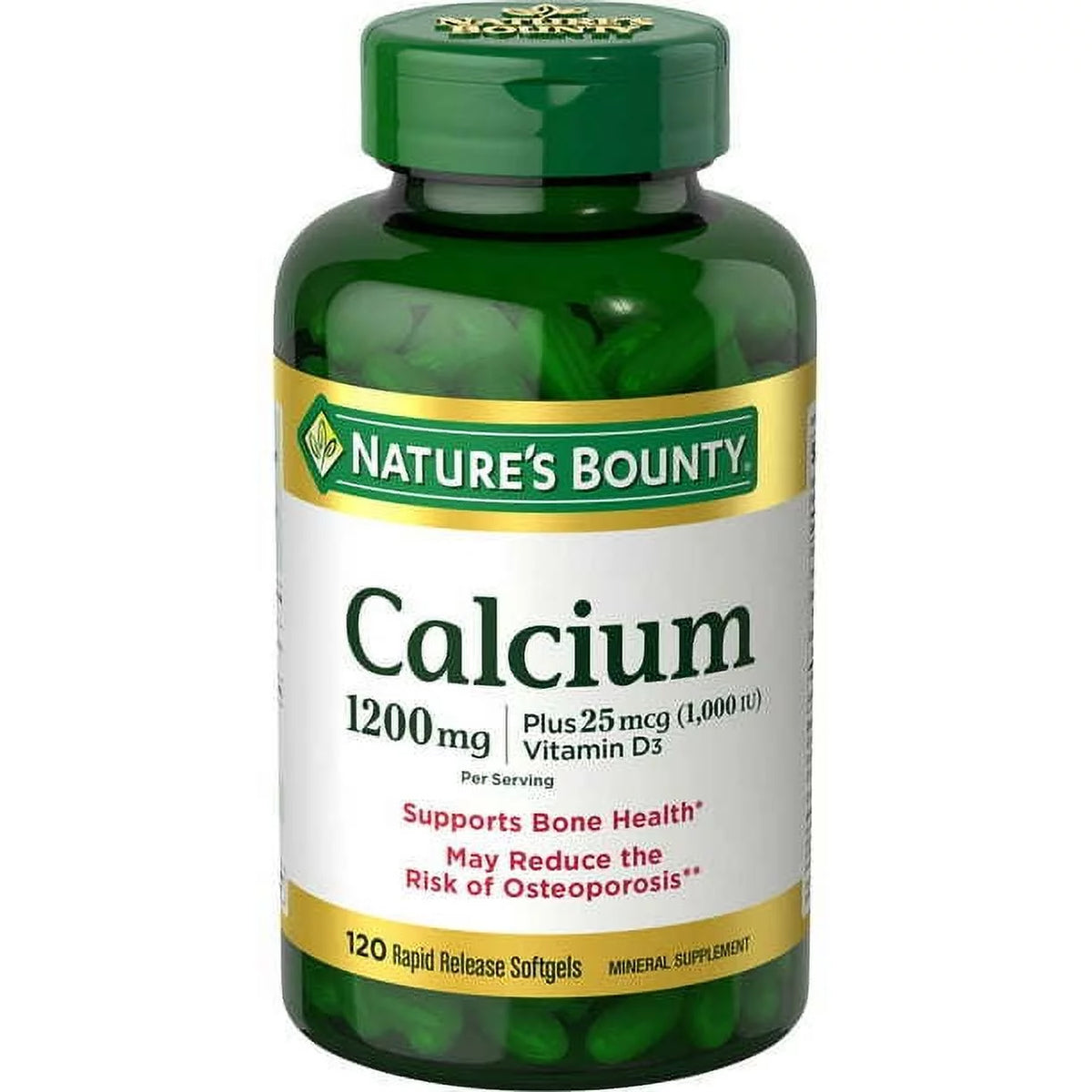 1200 mg Calcium Vitamin D3 Softgels, 120 Count M969