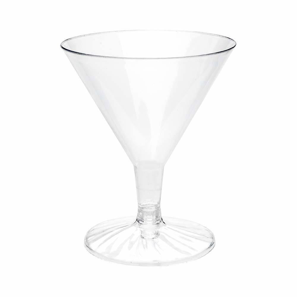 Crystal Clear Plastic Martini Glass 4.8 oz 100ct P3507