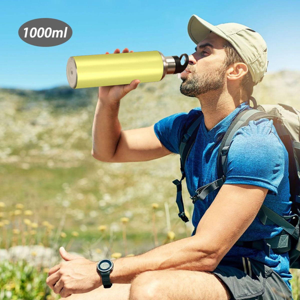 20 OZ Stainless Steel Vacuum Insulated Water Bottle with Straw Lid H447459