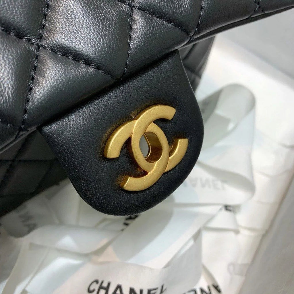 Black Flap Bag D6096