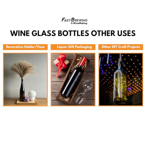 12 Clear Wine Bottles 750 ml V735799
