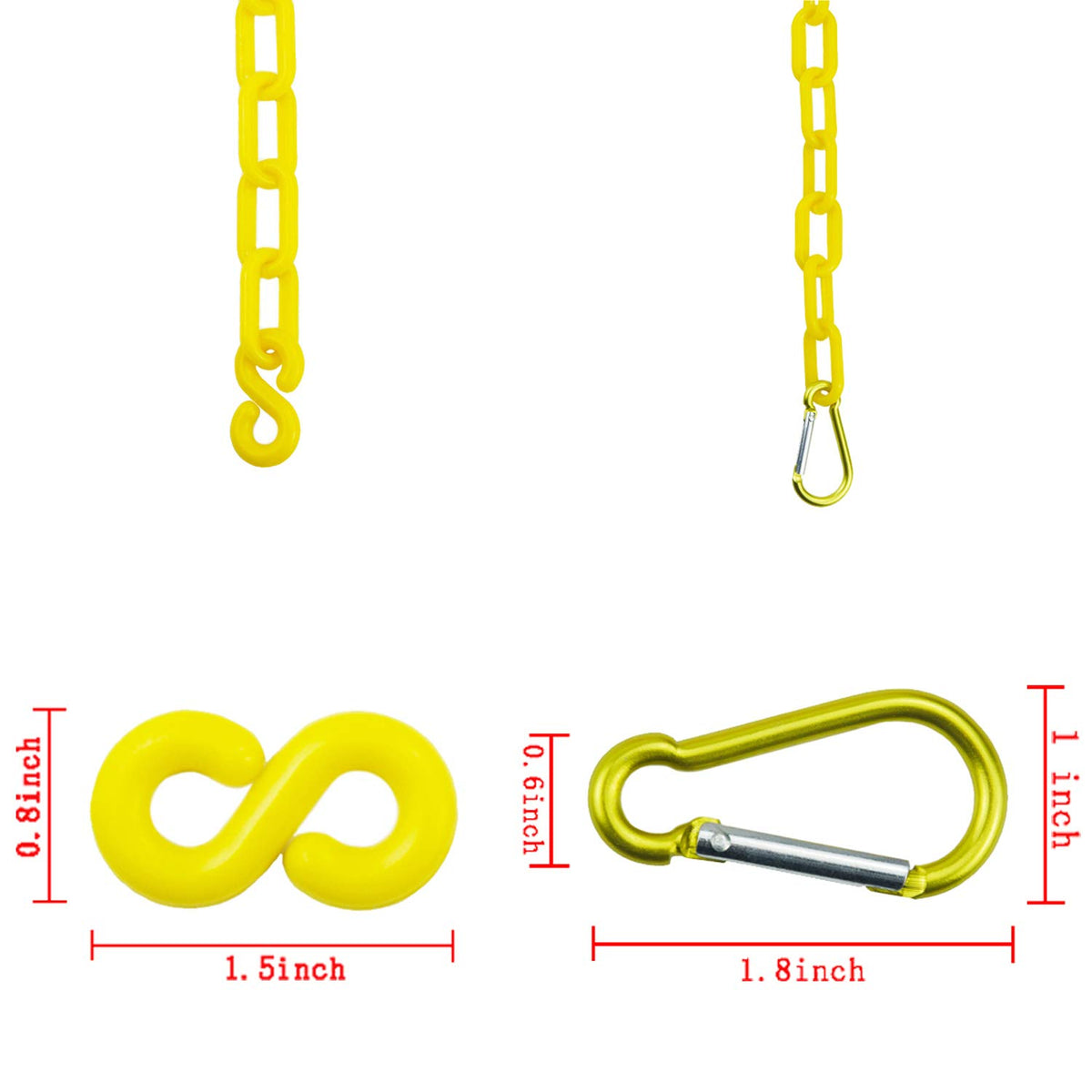 Expandable Mobile Barricade 2 Packs with 13 Feet Yellow Plastic Barrier Chain H968