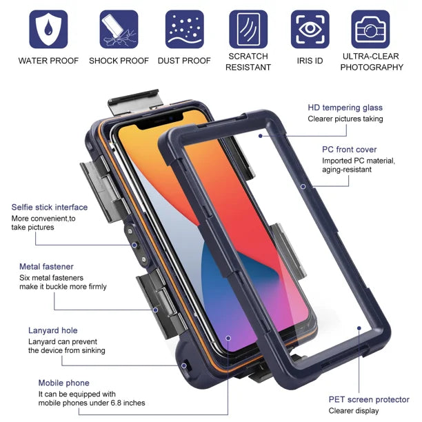 Waterproof Protective Case for Samsung Galaxy M21s and All Phones Up to 6.9 Inch with Lanyard O557894