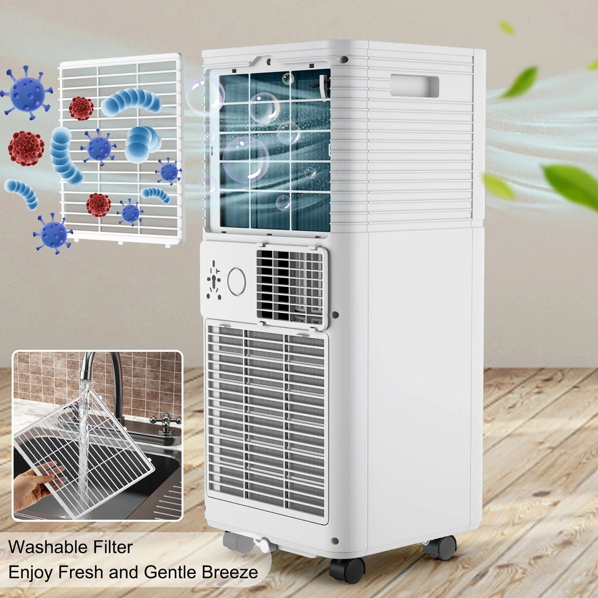 6000 BTU Portable Air Conditioner 3-in-1 Black E65139