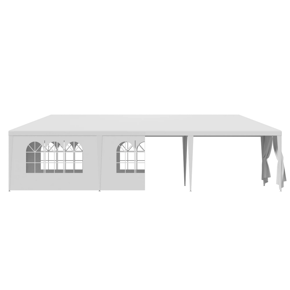 10'x30' White Outdoor Gazebo Canopy Tent with 8 Removable Walls I971