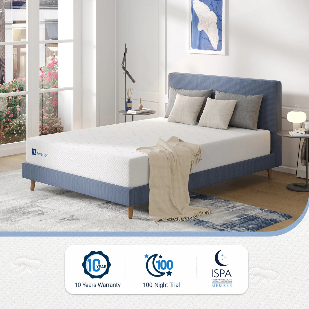 Queen Size Memory Foam Firm Mattress in a Box B969257
