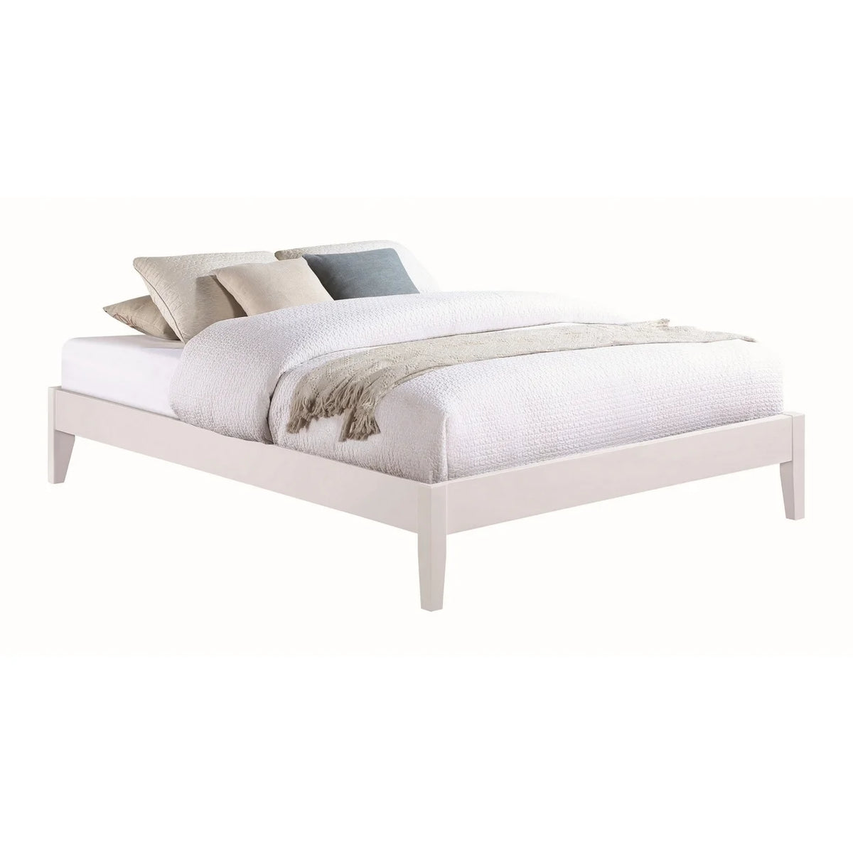 Queen Size Platform Bed with Panel Sides C40440
