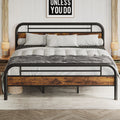 King Platform Bed Frame with Headboard Q75171
