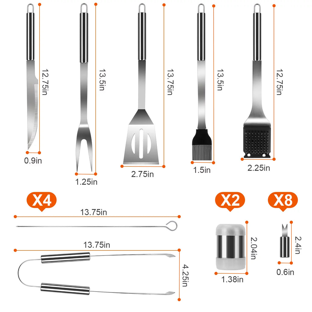 Stainless Steel BBQ Grill Tool Kit O441685