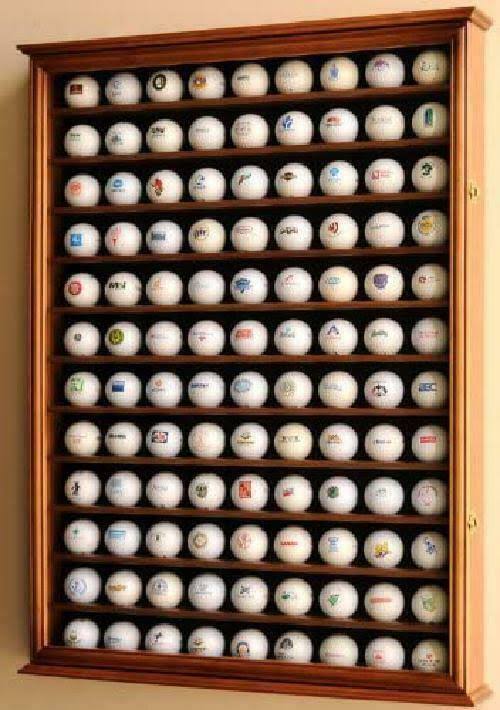 108 Golf Ball Display Case Cabinet Wall Rack Holder A3466