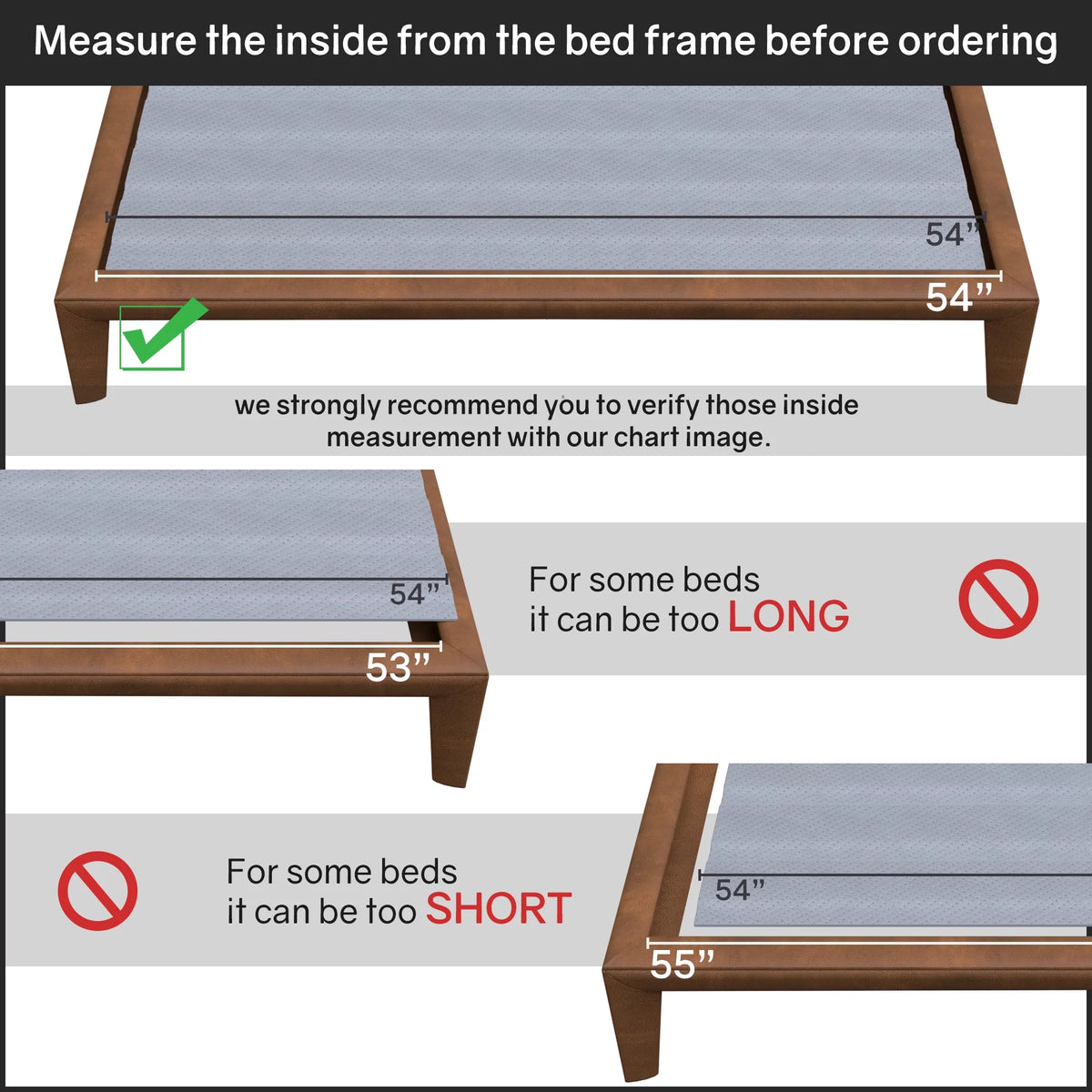 0.75” Heavy Duty Mattress Support Wood Slats with Cover V441