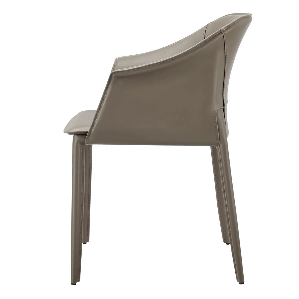 Recycled Leather Dining Arm Chair Z622