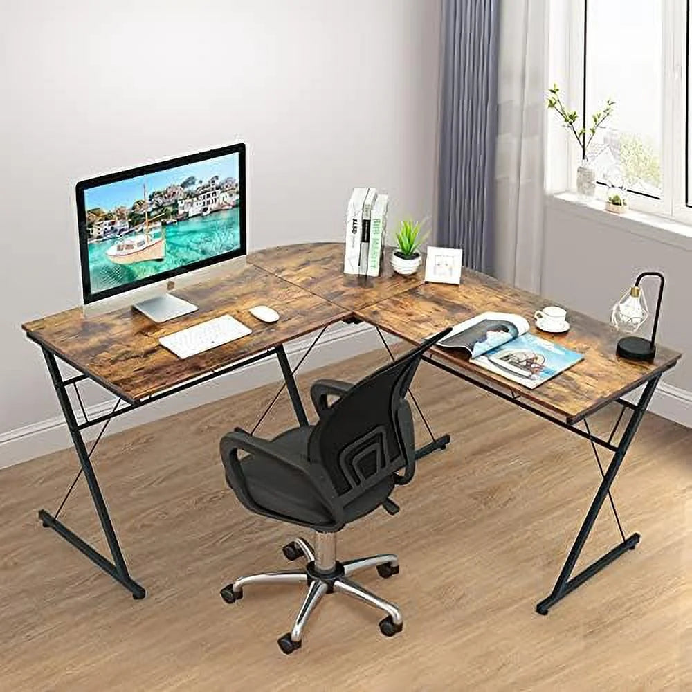 L-Shaped Black Gaming Desk T16888