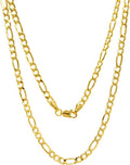 Figaro Link Chain Necklace 16" - 24" R888