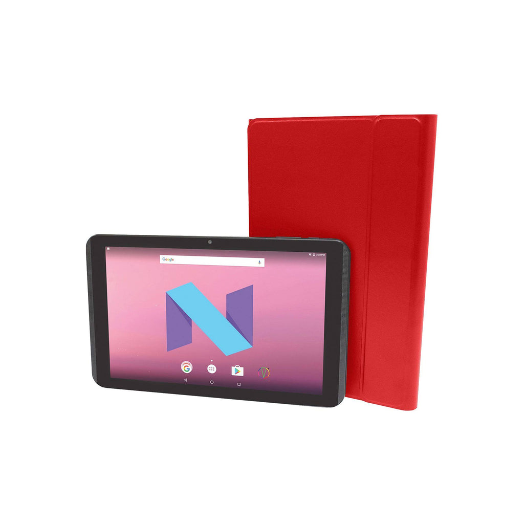 Red 10.1 IPS 16 GB Tablet with Docking Keyboard Case Stand G755