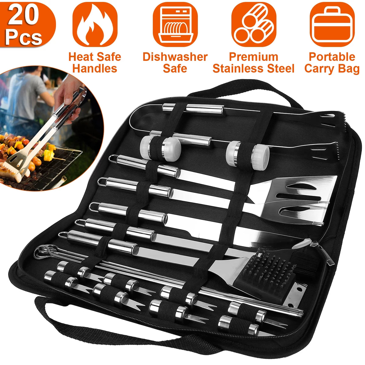 Stainless Steel BBQ Grill Tool Kit O441685
