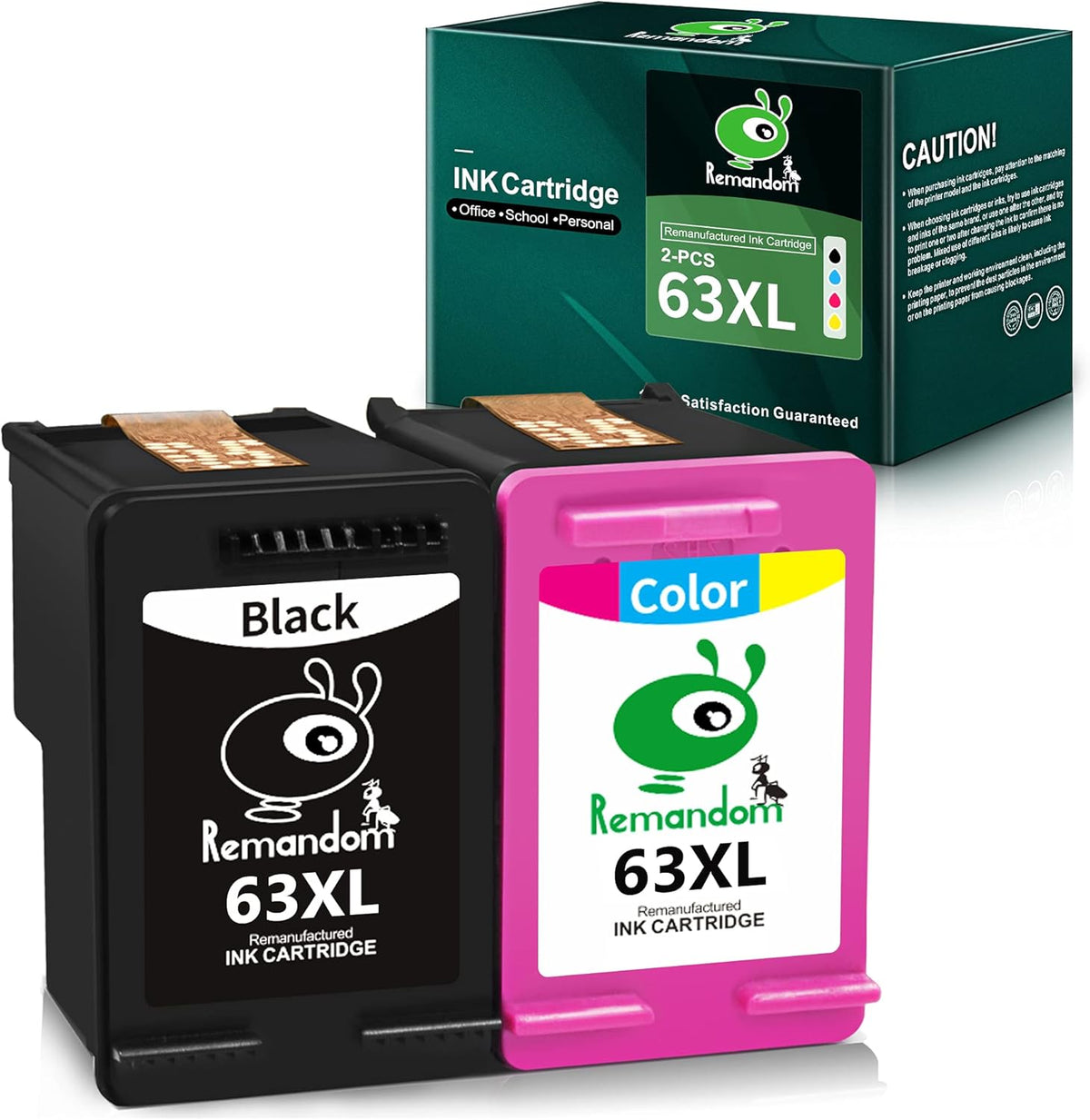 Remanufactured Ink Cartridge 63 Replacement Pack of 2 L896379
