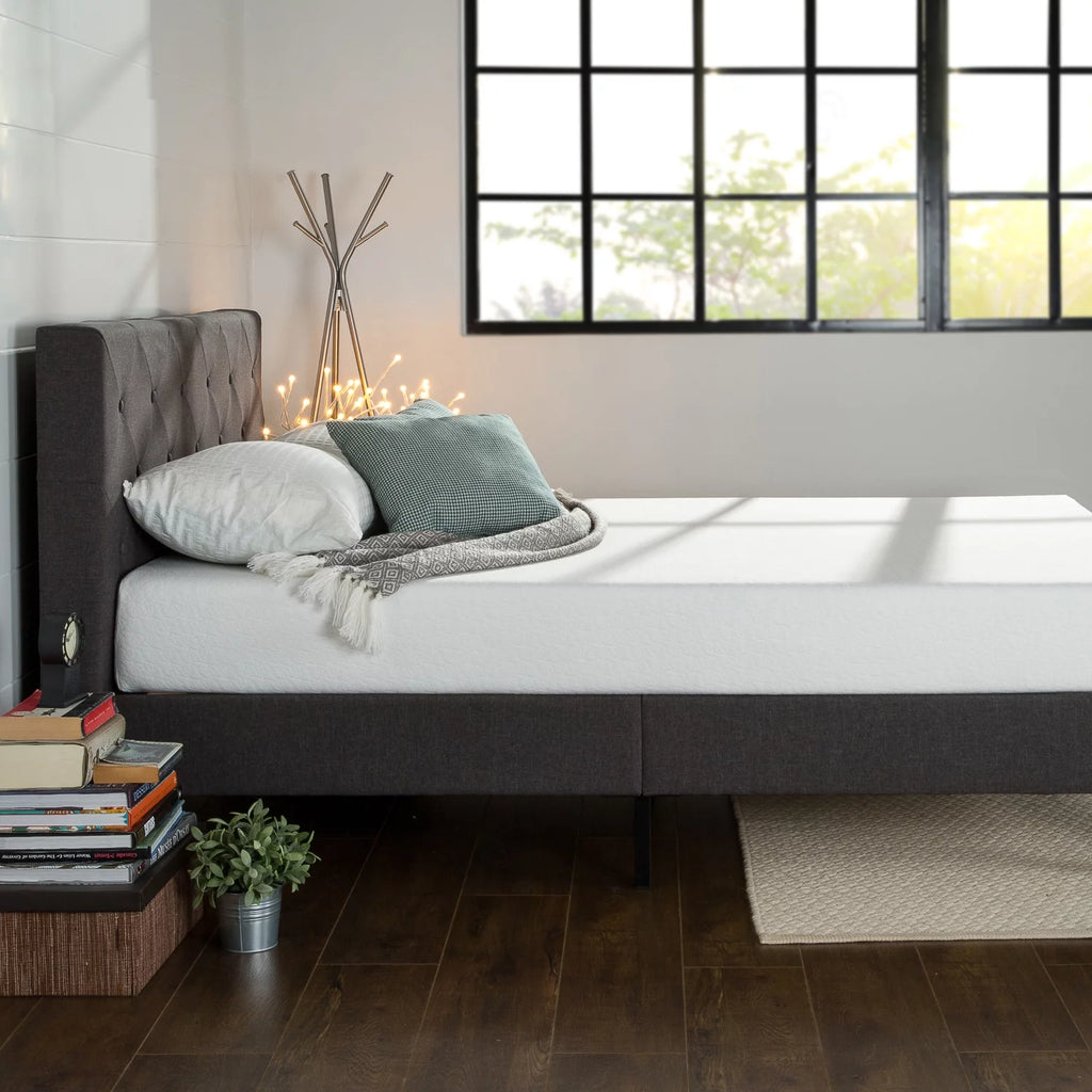 Dark Grey Upholstered Platform Bed X4058