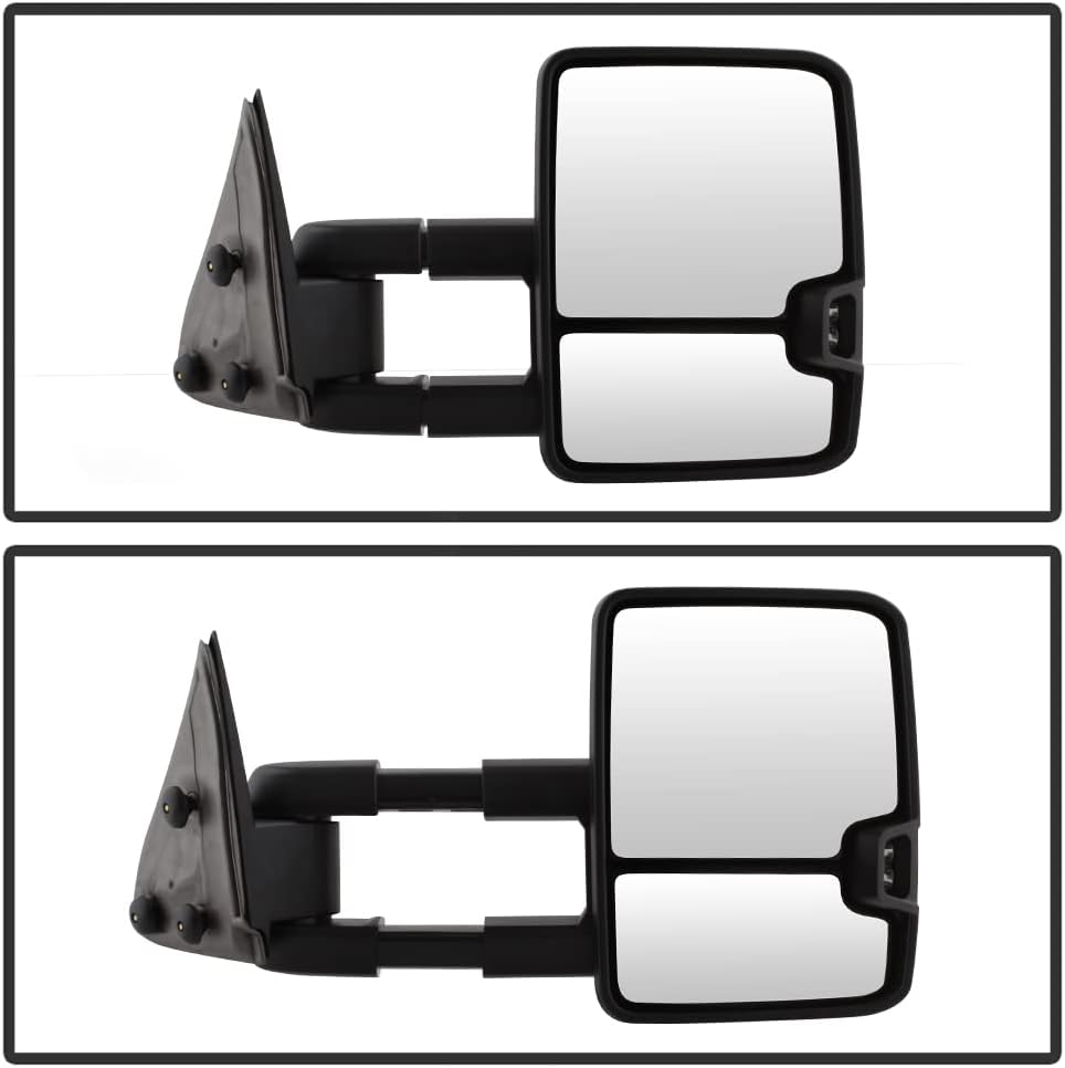 Telescoping Manual Towing Side Mirrors Driver+Passenger Left+Right N542