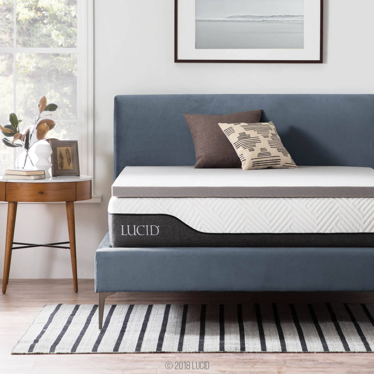 2 inch Bamboo Charcoal Memory Foam Mattress Topper California King C793488