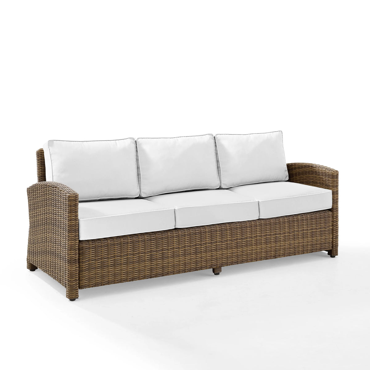 White Brown Fabric Outdoor Sofa M526259