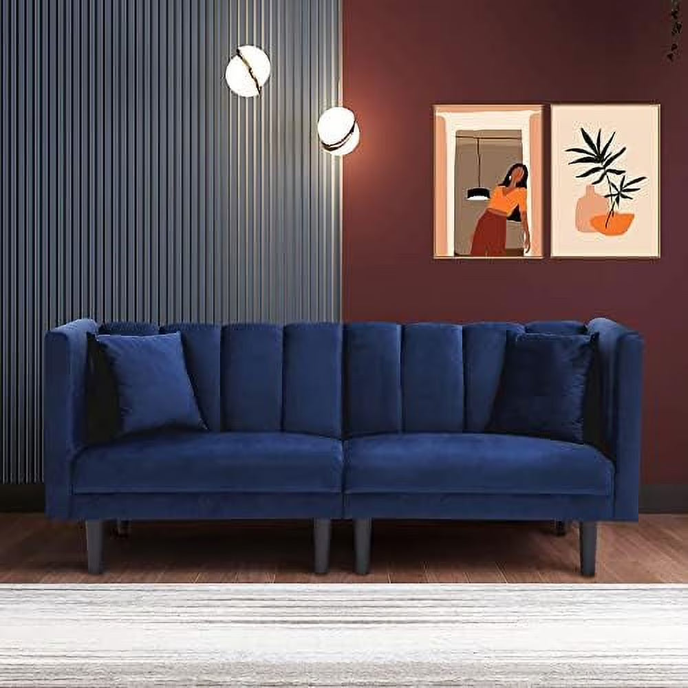 69" W Button Tufted Upholstered Loveseat Sofa J290046